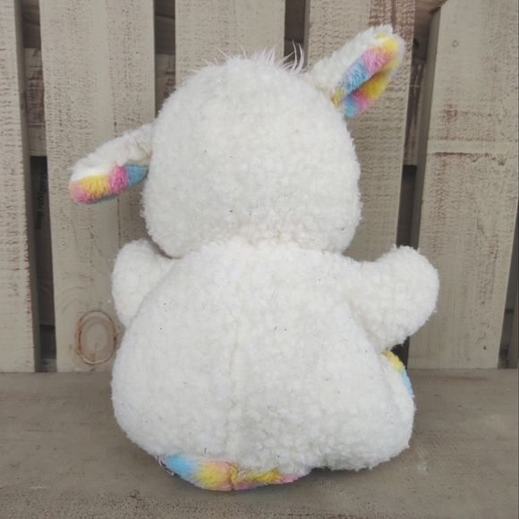 House Of Lloyd Wool Plush Lamb Pastel Checkered Stuffed Animal Sheep Vtg Easter - Picture 4 of 16